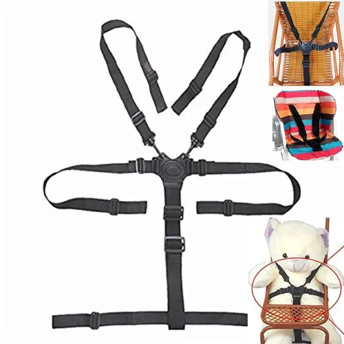 Vista 3 de Star Baby - Cojín para asiento de silla alta y correas de arnés de 5 puntos, 1 juego