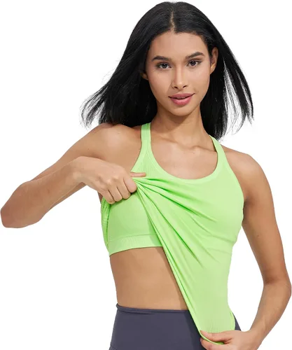 Vista 74 de sphinx cat - Camiseta corta de entrenamiento para mujer, camiseta sin mangas, acanalada, con espalda cruzada y brasier integrado