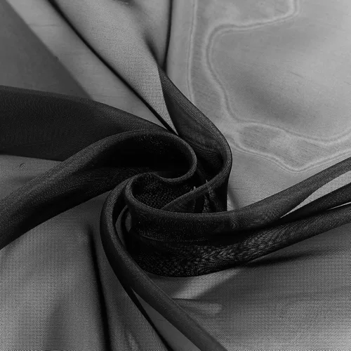 Vista 6 de Luvyohmee Cenefas de bufanda negras para ventanas, cenefa transparente de 144 pulgadas, cenefas transparentes para ventanas, tela para drapear