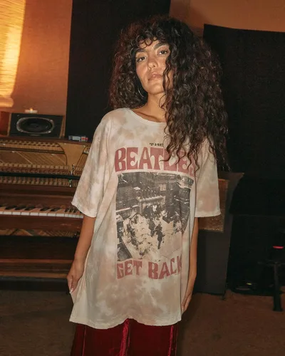 Vista 5 de Camiseta vintage de The Beatles Get Back John Paul Ringo George, Clay Cloud Wash