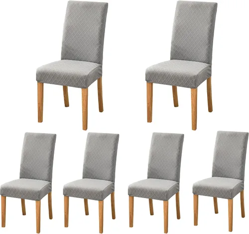 Vista 10 de SoulFeel Juego de 4 fundas para sillas de celosía, extraíbles y lavables, elásticas de elastano jacquard Parsons para silla de comedor, fundas