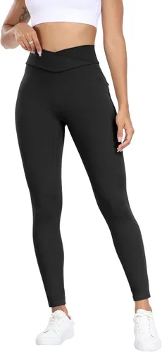 Vista 2 de Leggings con levantamiento de glúteos para mujer, sin costuras, de cintura alta, pantalones de yoga, leggings fruncidos