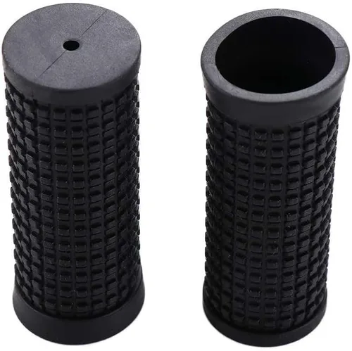 Vista 5 de 1 par de empuñaduras para manillar de bicicleta, cubierta protectora negra para manillar de bicicleta, agarres de extremo para scooter, bicicleta