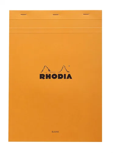 Vista 7 de Libreta Rhodia Head grapada para compras, No. 8 de 74 x 210 mm, rayada y de color negro