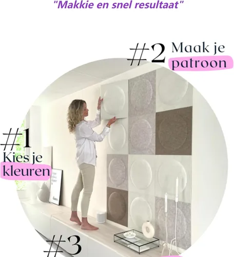 Vista 9 de Paneles acústicos 3D de pared, paquete de 12 paneles acústicos de arte circular de 12 x 12 pulgadas para decoración de pared interior, paneles