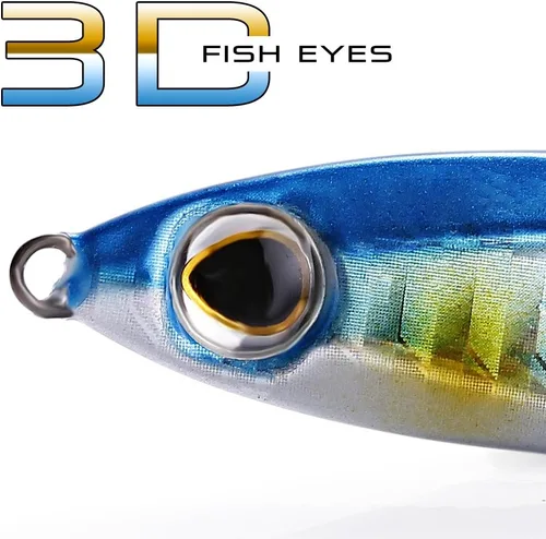 Vista 3 de Sougayilang Señuelos de pesca de plantillas, cucharas de metal para hundimiento, cebo micro jigging