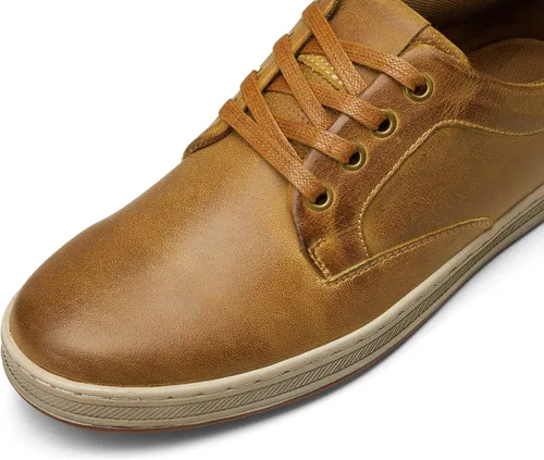 Vista 7 de Jousen Zapatos deportivos de moda para hombre, zapatos casuales retro de cuero para hombre, vestido transpirable