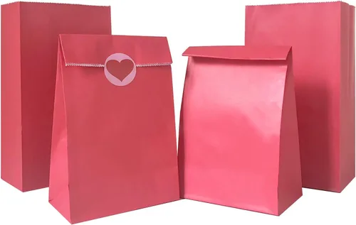 Vista 9 de Artseen Bolsas de papel de recuerdo de fiesta para fiestas y celebraciones, bolsas de papel tratadas de 5.10 x 3.10 x 9.4 pulgadas (24 unidades)