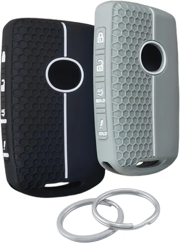 Vista 14 de 2 piezas 4 botones Funda de llave inteligente de silicona Compatible con 2023 2022 2021 2020 2019 Mazda 3 6 CX-30 CX-5 CX-9 CX-50 (Negro)