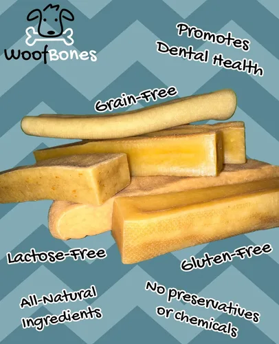 Vista 2 de Masticables prémium de queso de yak para perros del Himalaya, totalmente naturales, sin gluten, sin granos, sin lactosa, masticables de yak de larga