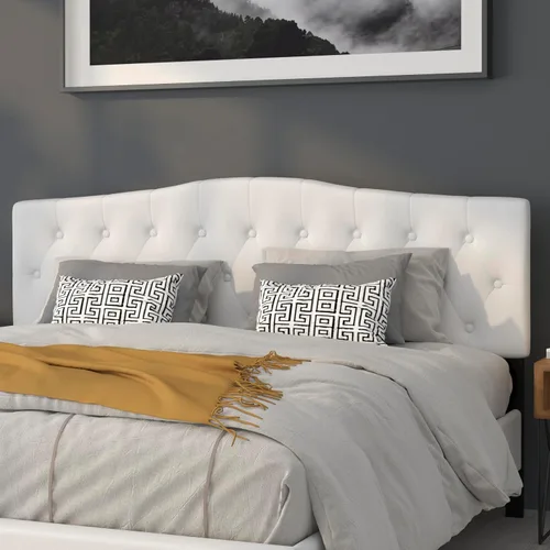 Vista 10 de Flash Furniture Cambridge - Cabecera tapizada capitoné tamaño individual en tela beige