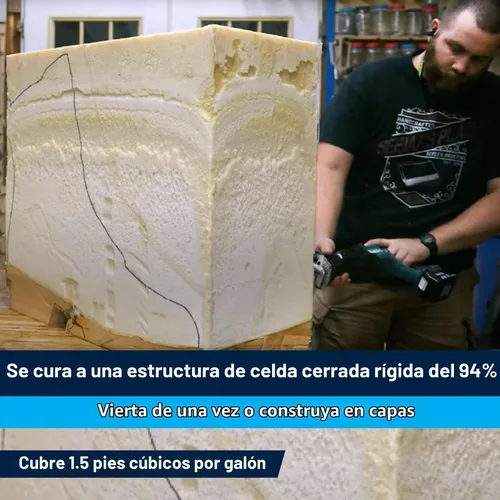 Vista 5 de Juego de espuma de poliuretano líquido con densidad de 6 lb, célula cerrada para flotación y refuerzo de TotalBoat