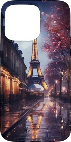Vista 27 de iPhone 11 Escénica Torre Eiffel París Francia por la noche Bokeh Majestic Case