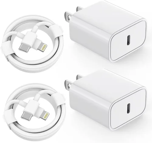 Vista 10 de StinkLight Cargador rápido USB C para iPhone de 20 W con cable USB C a Lightning y cable compatible para iPhone 14/13/12/11/XS/XR/X/iPad
