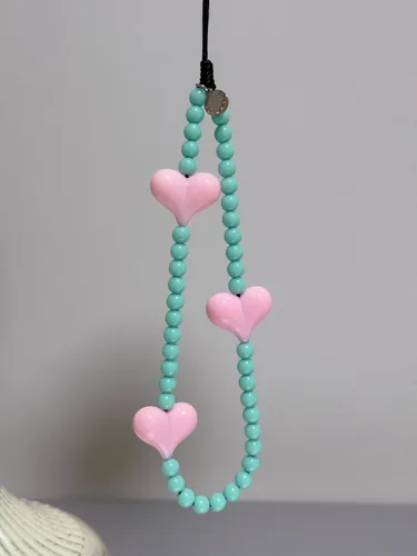 Vista 64 de Drawwind Correa con cuentas para teléfono con pulsera universal, cordón para teléfono celular lindo, pulsera de muñeca con cuentas, cadena de hilo