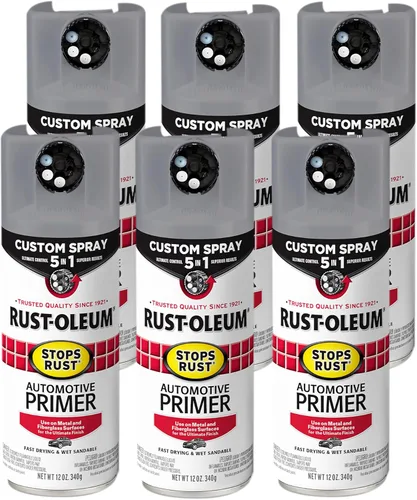 Vista 20 de Rust-Oleum 384757 Stops Rust Custom Spray de imprimación automotriz 5 en 1, 12 oz, gris oscuro mate