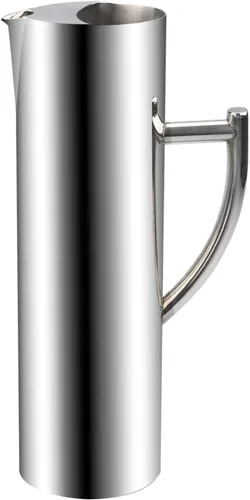 Vista 8 de Jarra de agua de acero inoxidable para restaurante, boca plana, jarra de bebidas de metal, 47 onzas, jarra de té pulida con espejo, dorado MUGLIO Oro