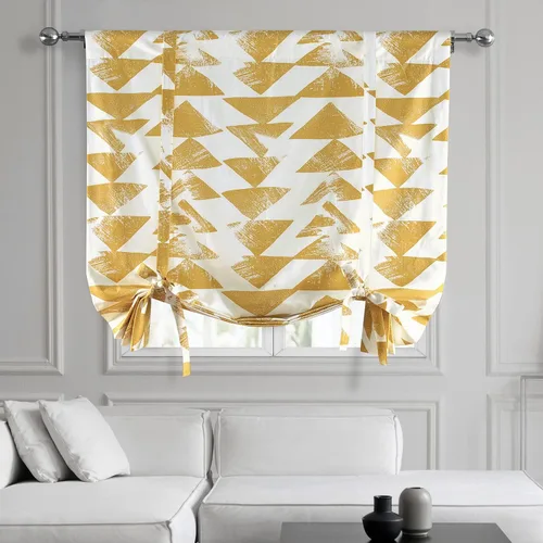 Vista 17 de HPD Half Price Drapes Ikat - Cortinas enrollables para oscurecer la habitación, 46 x 63 pulgadas, cortina enrollable de algodón para ventana de sala
