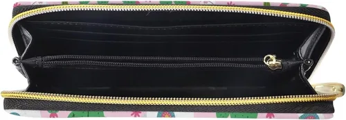 Vista 3 de Mumeson Hipster estampado mujeres cartera larga embrague cremallera PU cuero titular de la tarjeta