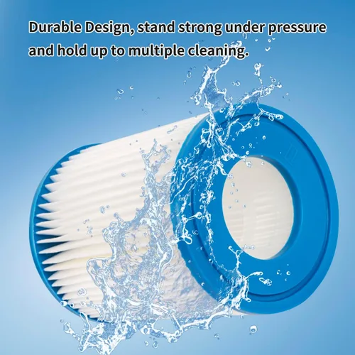 Vista 6 de Cartucho de filtro de piscina para bomba de filtro tipo II 58094 para piscinas sobre el suelo, filtro de jacuzzis compatible con bomba de filtro