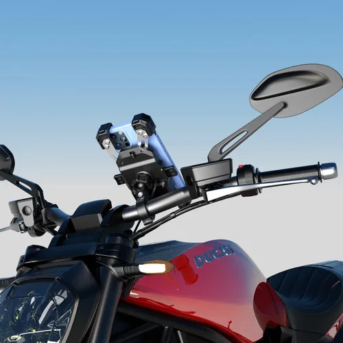 Vista 9 de iMESTOU Soporte de teléfono con cargador USB C inalámbrico para motocicleta