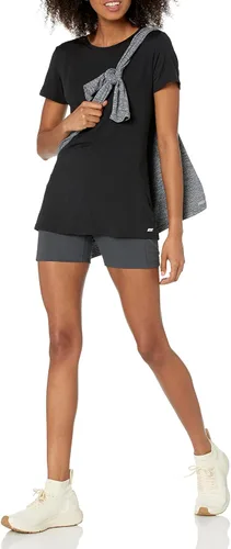 Vista 99 de Amazon Essentials Camiseta de manga corta con cuello redondo para mujer, de secado rápido, para entrenamiento, gimnasio, paquete múltiple