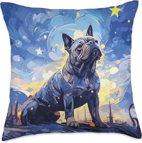 Vista 5 de American Bully Starry Night For Dog Lovers American Bully Starry Night Mom Dog Dad - Almohada de 16 x 16 pulgadas, multicolor