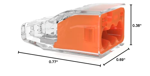 Vista 9 de IDEAL Electrical 30-1333S - Conector de 3 puertos a presión, color naranja, (10 unidades)