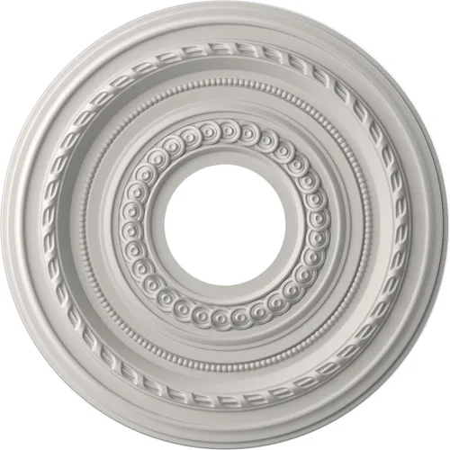 Vista 103 de Ekena Millwork CMP10CO Cole Medallón de techo de PVC termoformado (se adapta a toldos de hasta 4 1/4"), 10 "OD x 3 1/2" ID x 3/4" P