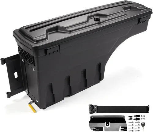 Vista 15 de PIT66 Caja de almacenamiento para cama de camión lado derecho compatible con Ford F150 1997-2014