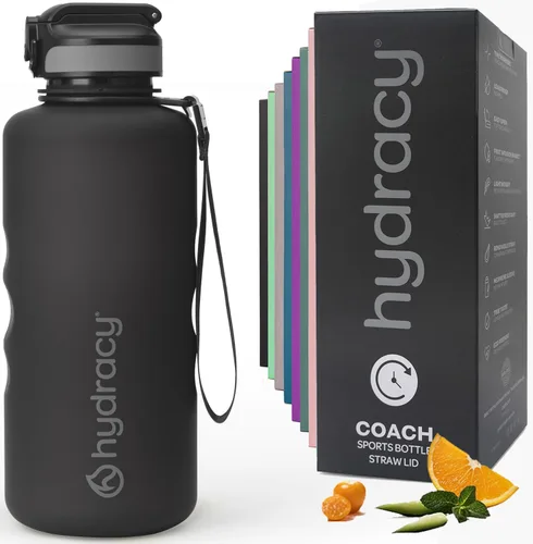 Vista 19 de Hydracy Botella de agua de plástico Tritan de 2.3 L sin BPA con correa de hombro ajustable, tapa a prueba de derrames y práctica boquilla de Lus