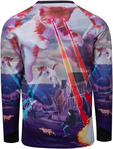 Vista 108 de Hotlion Camiseta de ciclismo para hombre, manga larga, MTB Motocross, ropa de carreras todoterreno