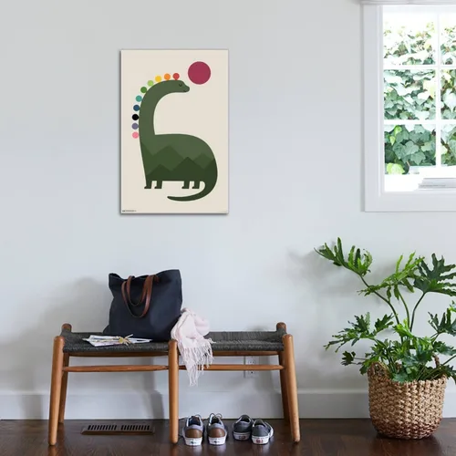 Vista 3 de Trends International Andy Westface - Póster de pared de lienzo iluminado con diseño de dinosaurio