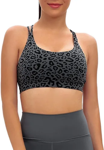 Vista 44 de Brasieres deportivos para mujer, con relleno, tipo camiseta sin mangas, sexis, con espalda cruzada, de alto impacto, largos, ideales para practicar