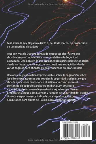 Vista 2 de Test sobre la Ley Orgánica 42015, de 30 de marzo, de protección de la seguridad ciudadana (Spanish Edition)
