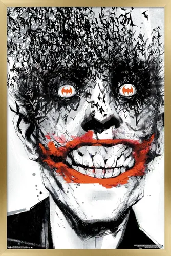 Vista 18 de Trends International DC Comics - Póster de pared de The Joker - Murciélagos, 14.725 x 22.375 pulgadas, versión enmarcada de madera de granero