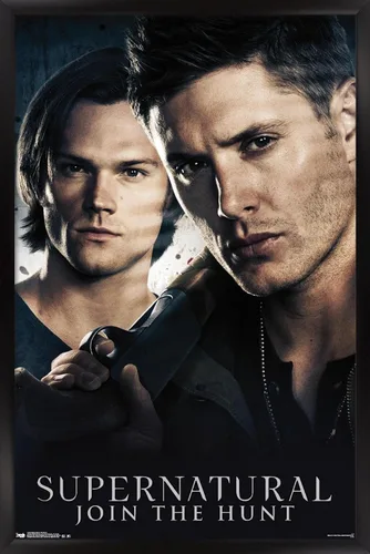 Vista 8 de Trends International Supernatural - Póster de pared de hermanos, 14.725 x 22.375 pulgadas, versión enmarcada de madera de granero