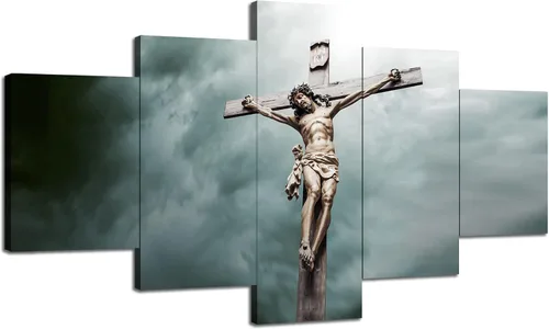 Vista 12 de Arte de Pared Cristiano Símbolo Religioso Cuadro Enmarcado Pintura de Cruz de Cristo Cruces Decoración de Pared Impresión en Lienzo de Cruz Póster