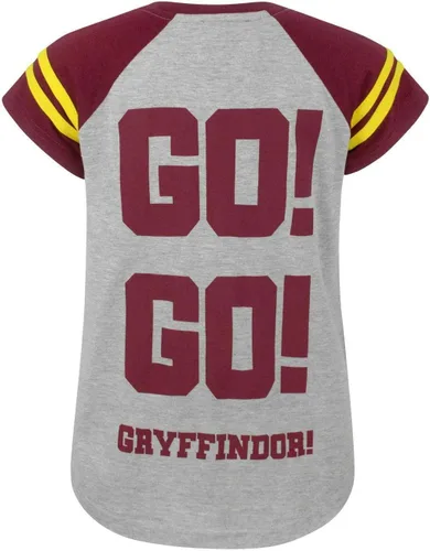 Vista 3 de Harry Potter Camiseta Quidditch Team Captain Girl Raglan Niños Gris Top