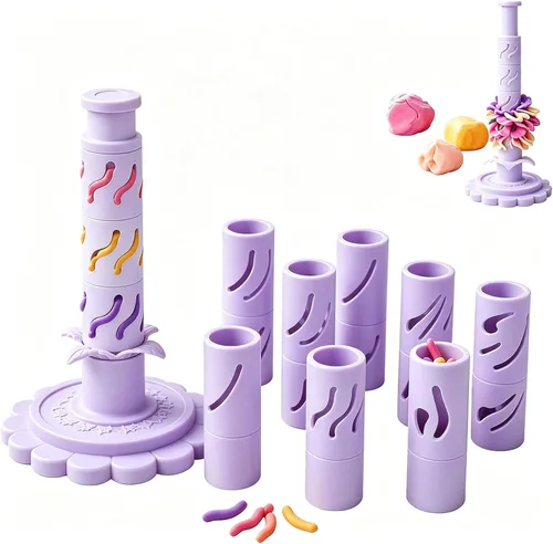 Vista 8 de Modular Clay Bloom Maker, Reusable Press Mold for Polymer and Clay Pink