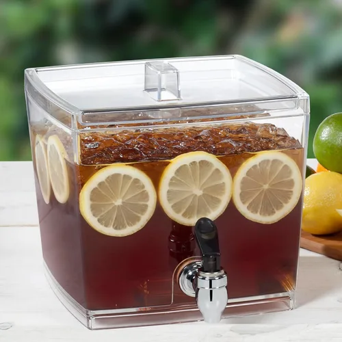 Vista 2 de CreativeWare Dispensador de bebidas sin funda base, 1.5 galones, transparente