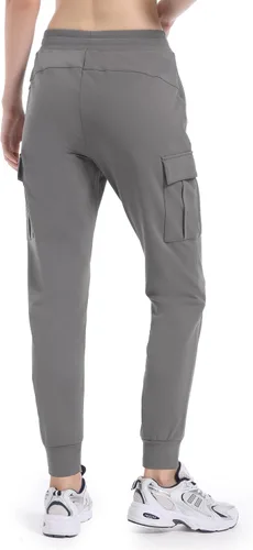 Vista 3 de HARTPOR Pantalones deportivos con forro polar para mujer, pantalones cargo de senderismo, resistentes al agua, pantalones deportivos de invierno