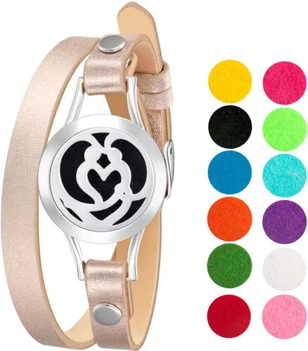 Vista 10 de Wild Essentials - Pulsera de cuero con aceite esencial, Cuero