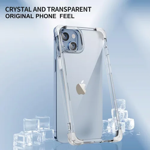Vista 3 de Funda transparente para iPhone 15 [a prueba de caídas] [antiamarilleo] transparente a prueba de golpes, funda protectora delgada para iPhone 15