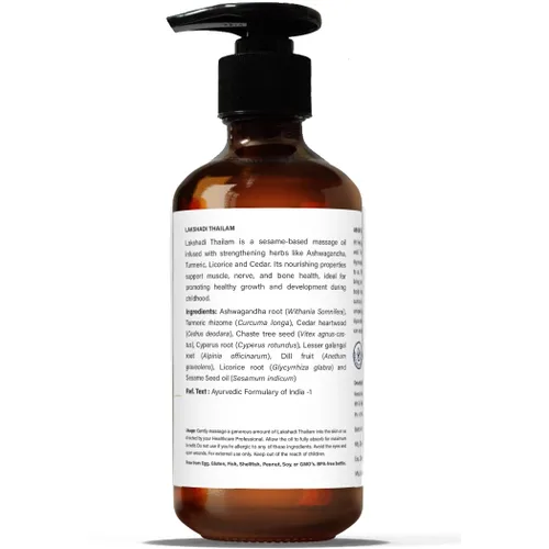 Vista 2 de Kerala Ayurveda Aceite de bienestar diario para niños (Lakshadi Thailam) – Aceite de masaje corporal diario para niños – Apoya la movilidad