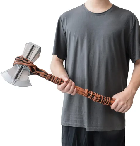Vista 2 de CoserWorld Hacha de batalla de tormenta de Halloween hacha de espuma de batalla de poliuretano ideal para regalo de cumpleaños LARP