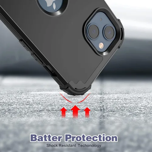 Vista 7 de IDweel Funda para iPhone 13 con Protector de Pantalla, para Funda iPhone 14, Híbrida Resistente a Golpes de Servicio Pesado Protección Cubierta Dura