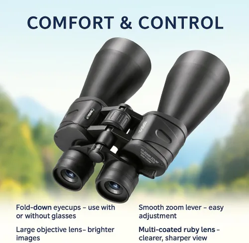 Vista 6 de Barska 10-30x60 Gladiator Zoom Binoculars – Long Range Binoculars for Bird Watching, Stargazing & Hunting, Multi-Coated Lenses, Tripod Compatible