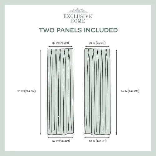 Vista 6 de Cortinas Exclusive Home Curtains, par para panel, de satén Vainilla