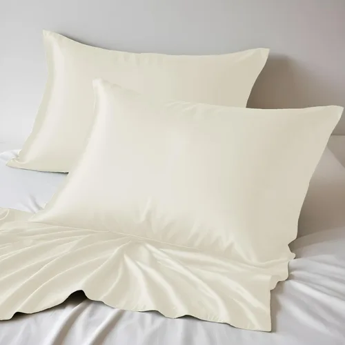 Vista 19 de LINENWALAS Sábana ajustable solo viscosa derivada de bambú, sábana inferior para cama de tamaño Twin XL, bolsillo profundo de 16", ajuste ceñido